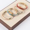 Colorful Vintage Cloisonne Bangle Traditional Women's Hand Bracelet Flower Bangle  Jewelry Gifts