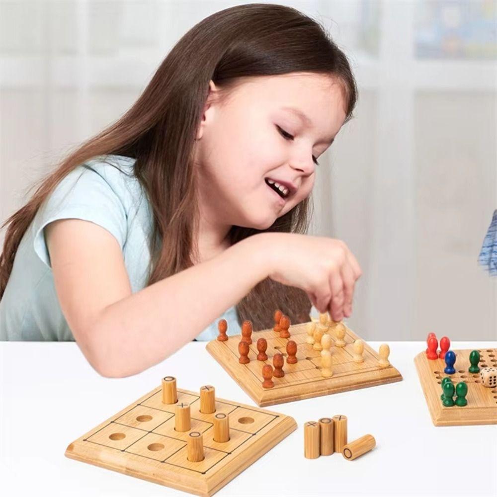 Chessboard Mini Chess Borad Game Wooden International Chess Game  Family Friends Gatherings