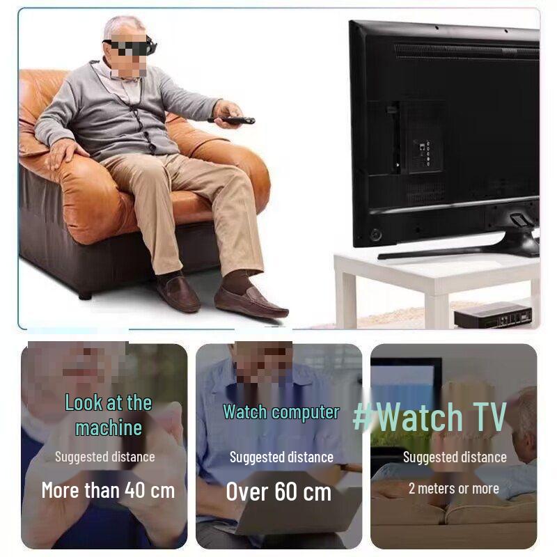 HD High-Magnification Head-Mounted Glasses for Elders To Read and View Mobile Devices