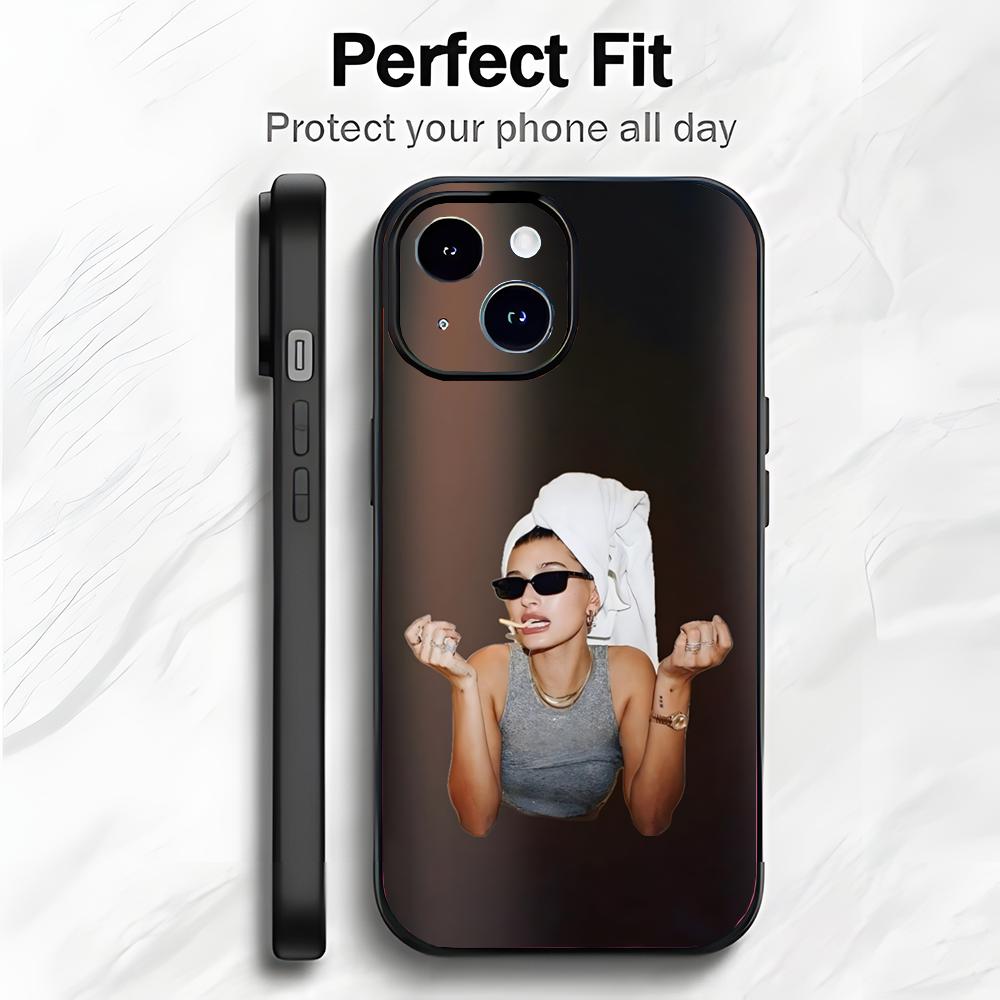 Fashion Beautiful Star H-Hailey Bieber Phone Case Phone Case Soft Packaging Lightweight For iPhone17 16 15 14 13ProMax