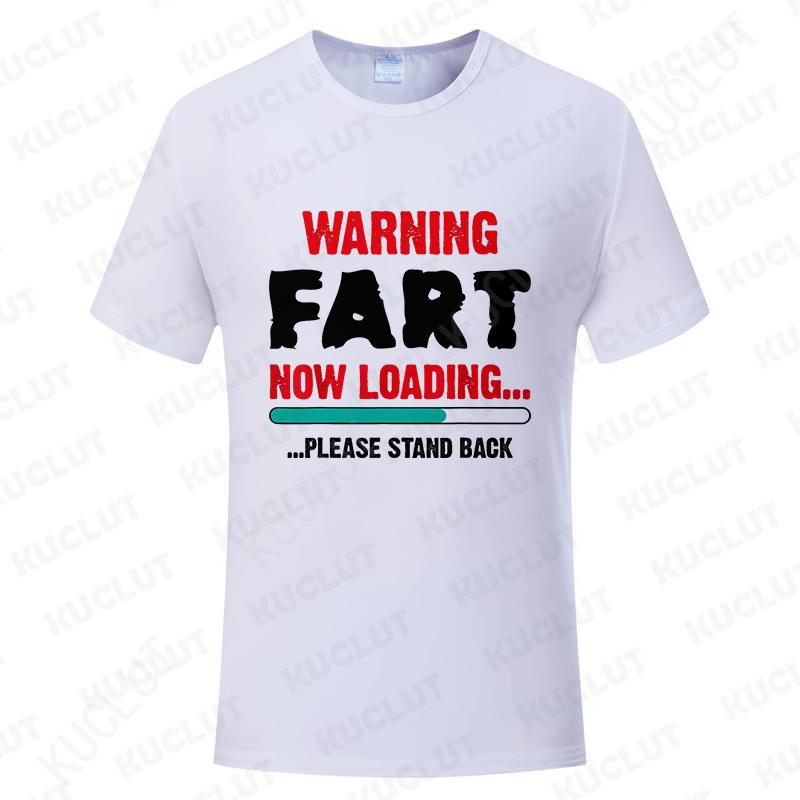 Warnung Furz wird geladen Herren T-Shirt Lustiges Furzen Unhöfliches T-Shirt Witz Gag T-Shirt für Mann Papa Geschenke Herren Kleidung Kurzarm Kleidung Oberteile