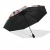 Princesses, Fantasy Themed Automatic Opening and Closing Umbrella, Brightly Colored 8-rib Portable Umbrella, Suitable for Men and Women, A P
