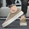 Fashion Sneakers Round Toe Lace Up Korean Style Male Shoe Plain Adults Luxury Sale Trends 2025 On Without Leather Men's Casual Shoes