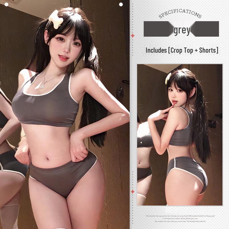 Spicy Color Block Trim Tank & Hip-Hugging Shorts Lingerie Set