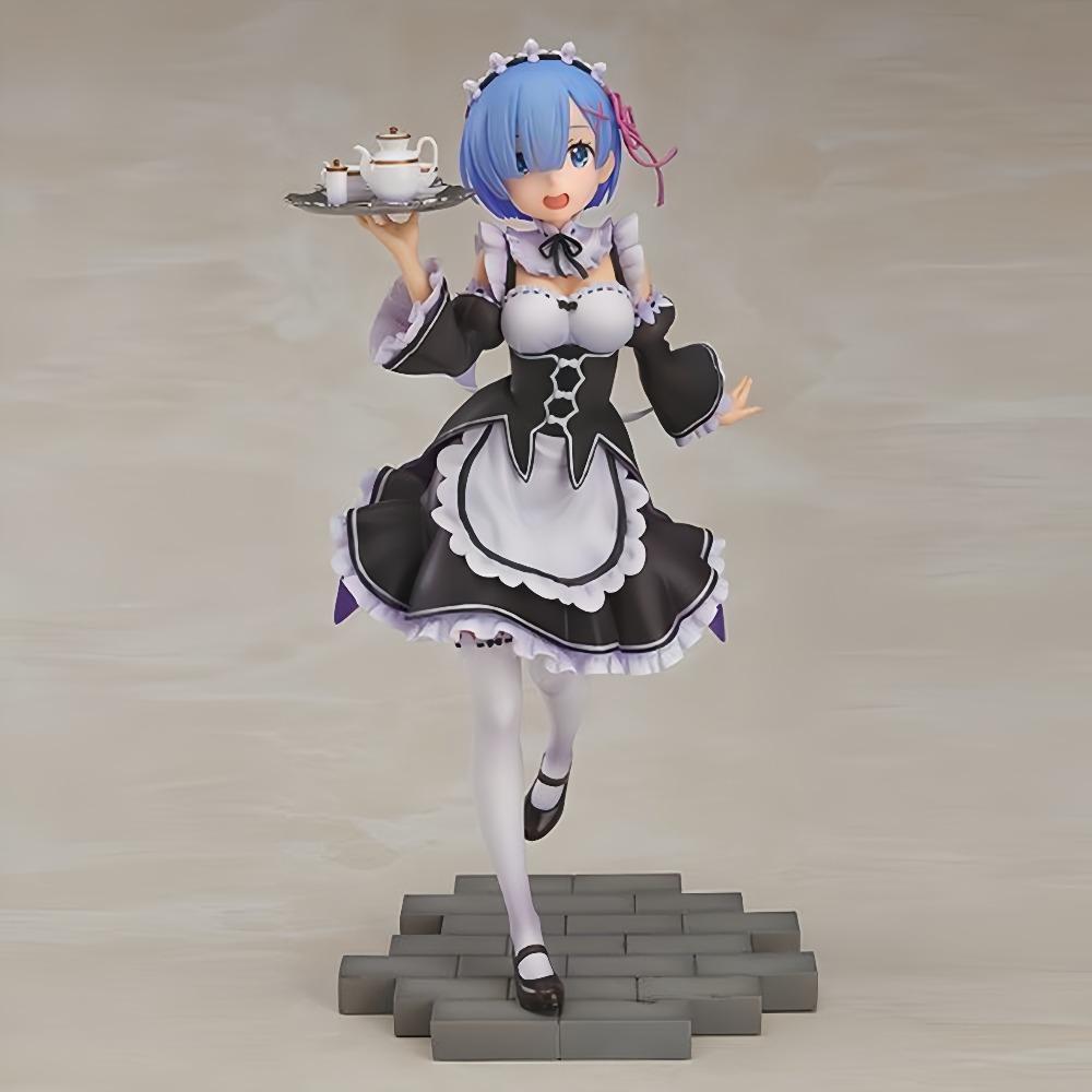 Maxcute Japanese Anime Figures Rem 1/7 Ver. PVC Action Figure Interchangeable Head Collection Gift Model Toys 22CM