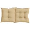 Vidaxl Low Back Chair Cushions, 6 Pcs, Beige Melange