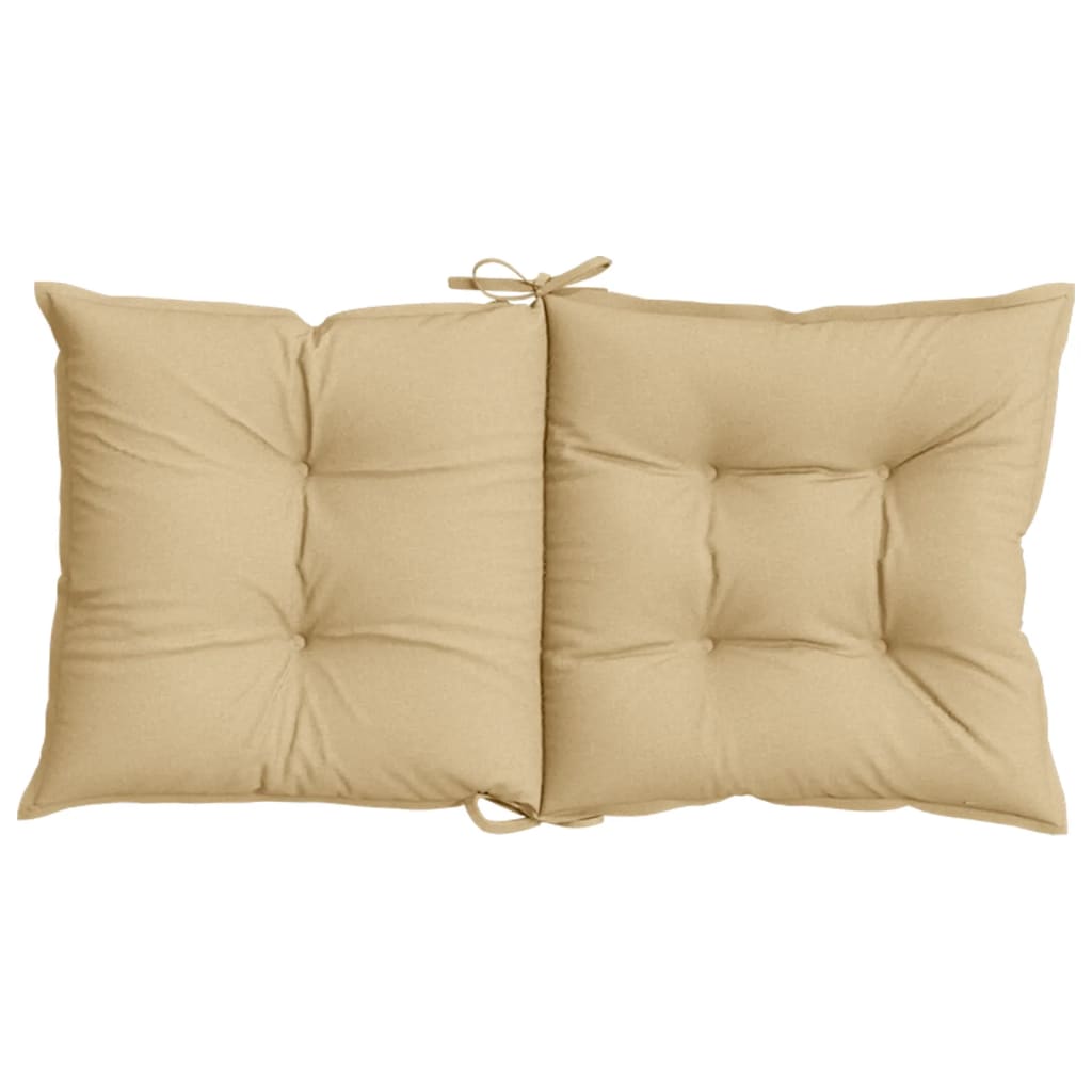 Vidaxl Low Back Chair Cushions, 6 Pcs, Beige Melange