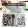 100 Sets Grommets Silver Color Wear Resistant   Production Robust Structure Grommet Tool for Clothing Shoes