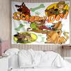 Scooby-Doo Print Tapestry, Backdrop, Easy Setup, Ideal for Bedroom, Office & Living Room, with Aesthetic Wall Hanging Decor.