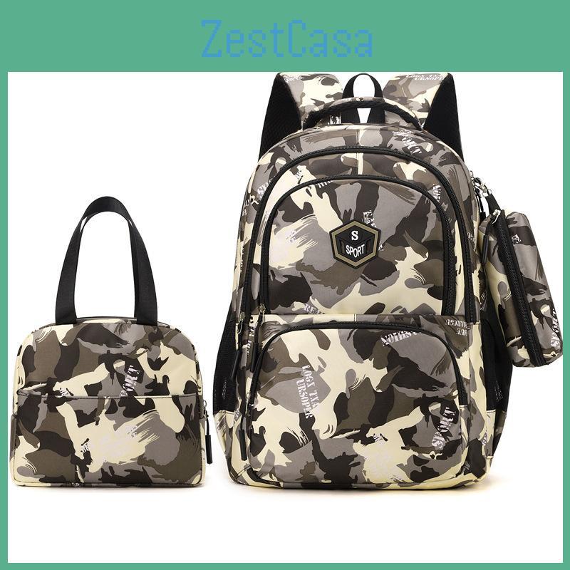 Printed Shoulder Backpack Bag Pencil Case 3 Piece Set Schoolbag Child