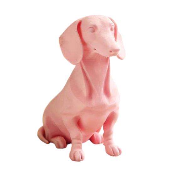 Dog Ornament, 3D Printed Movable Joint Dachshund Design Figure, Decorative Dog Sculpture for Home Office Decor Pet Lovers Collectors