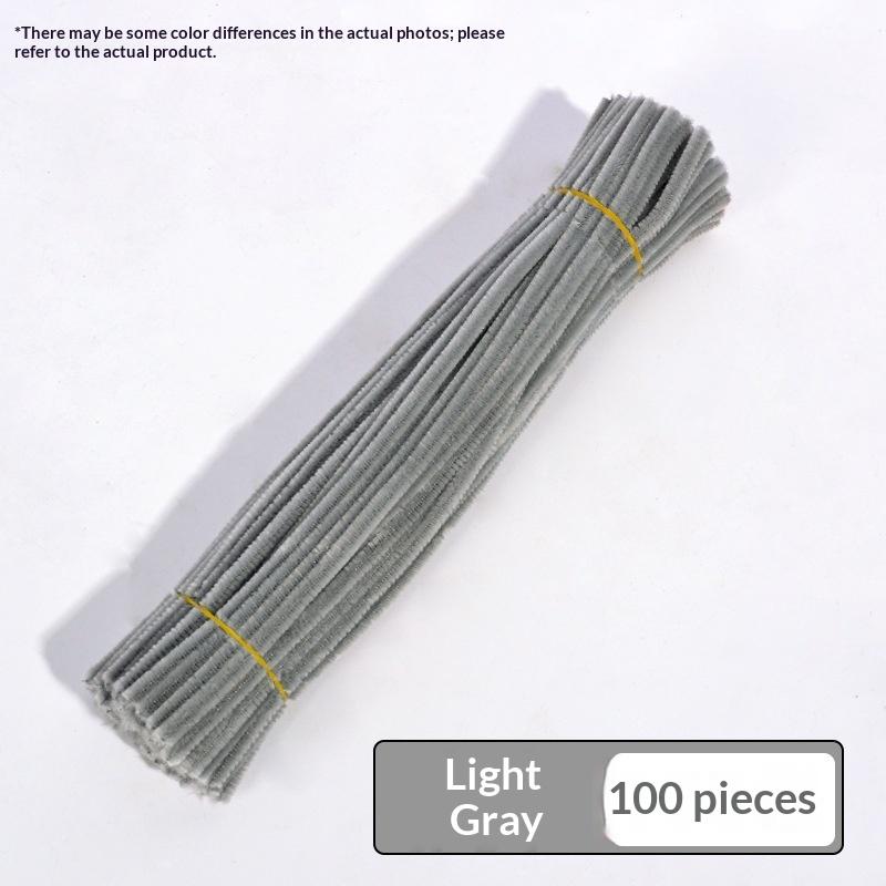 100Pcs Chenille Stems Toys Diy Strips Twist Bar Anvil Wire Craft Pipe Creative Hobby Children Plush Stick Chenille Sticks