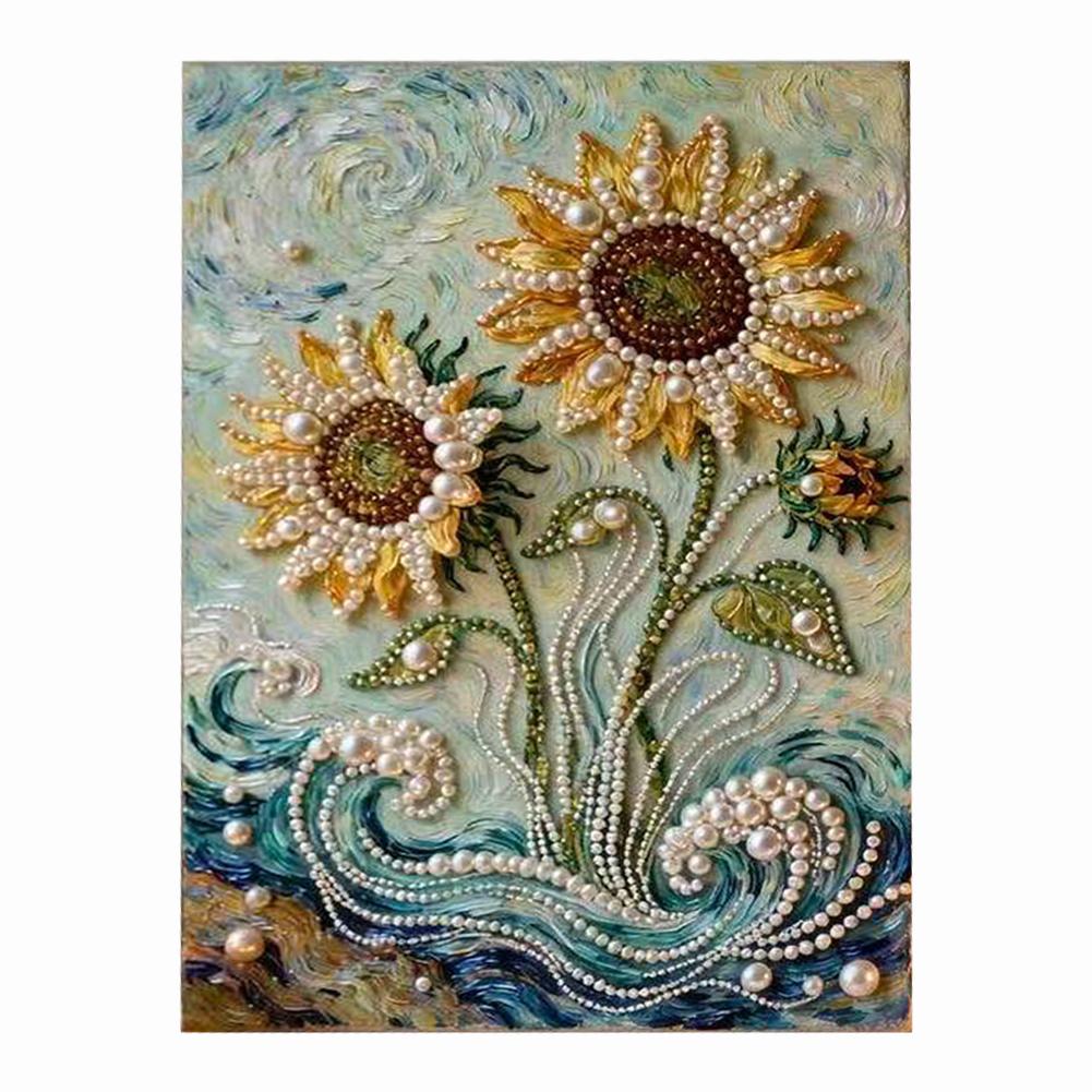 DIY Pearl Diamond Dots Paintings Picture Arts Craft with Frame 11.81x15.75in for Adults Beginners Gem Art