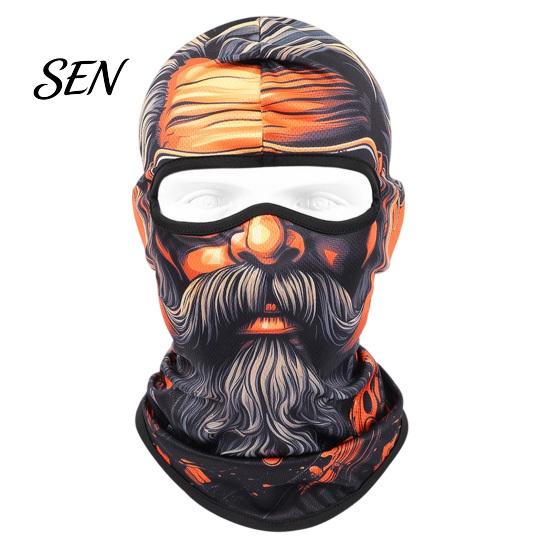 Head Protection Face Mask Funny Old Man Ski Mask, Full Neck Coverage Balaclava, Quick Drying Windproof Cover for Outdoor Cycling Sports Shield