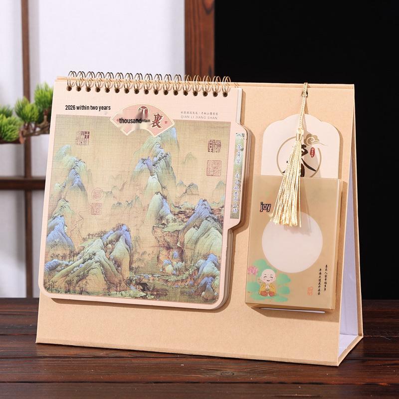 2026 Chinese Style Year of the Horse Red Desk Calendar – Creative Cut-out Design