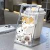 Schattige Kat Zachte Siliconen Telefoonhoesje Voor iPhone 14 13 15 16  12 11Pro Max X XR XS 14 15 16 Plus 12 13 Mini Transparante Bumperhoes