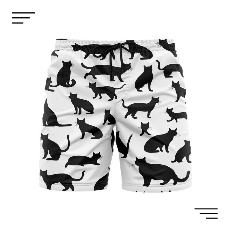 Mens Quick-Dry Swim Trunks With Digital Print Lightweight Beach Shorts Travel Outdoor Sports