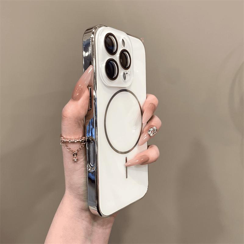 Magnetic Full Coverage Mirror Lens Case for Apple iPhone 15/16 Pro Max