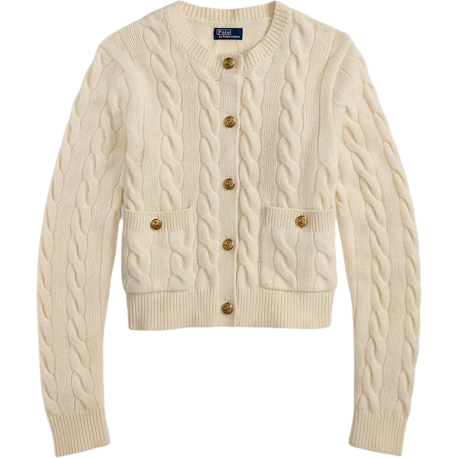 

Polo Ralph Lauren Long Sleeve Single-Breasted Pocket Cashmere Sweater Women sweater 211978312-500 L