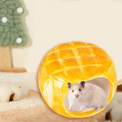 Ceramic Hamster Cage Chinchilla Nest Cooling Bed Cute Pet Nesting House Critter Bath for