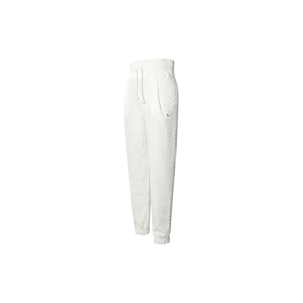 Nike Solid Color Drawstring Logo Print High Waist Pants Women Bottoms Sail-White DR2179-133