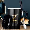 UO-SO Ceramic Mug with Lid & Spoon