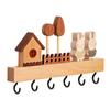 Nordic No-Drill Solid Wood Key Hook for Entryway Wall