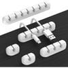 VIKEFON Cable Cord Wire Organizer Silicone USB Cable Winder Management Clips Self Adhesive for Mouse Keyboard Headset For iPhone