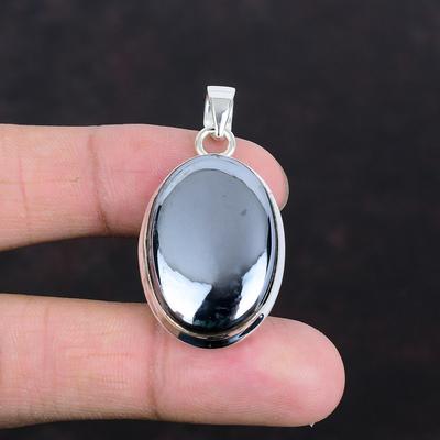 Shungite Pendant Handmade Jewelry Natural Gemstone Pendant 925 Sterling Silver Pendant Unique Design Jewelry Gift For Her Statement Pendant