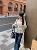 Women's White Stand Collar Single-Breasted Short Trench Coat - 2025 Early Autumn Korean Style Jacket