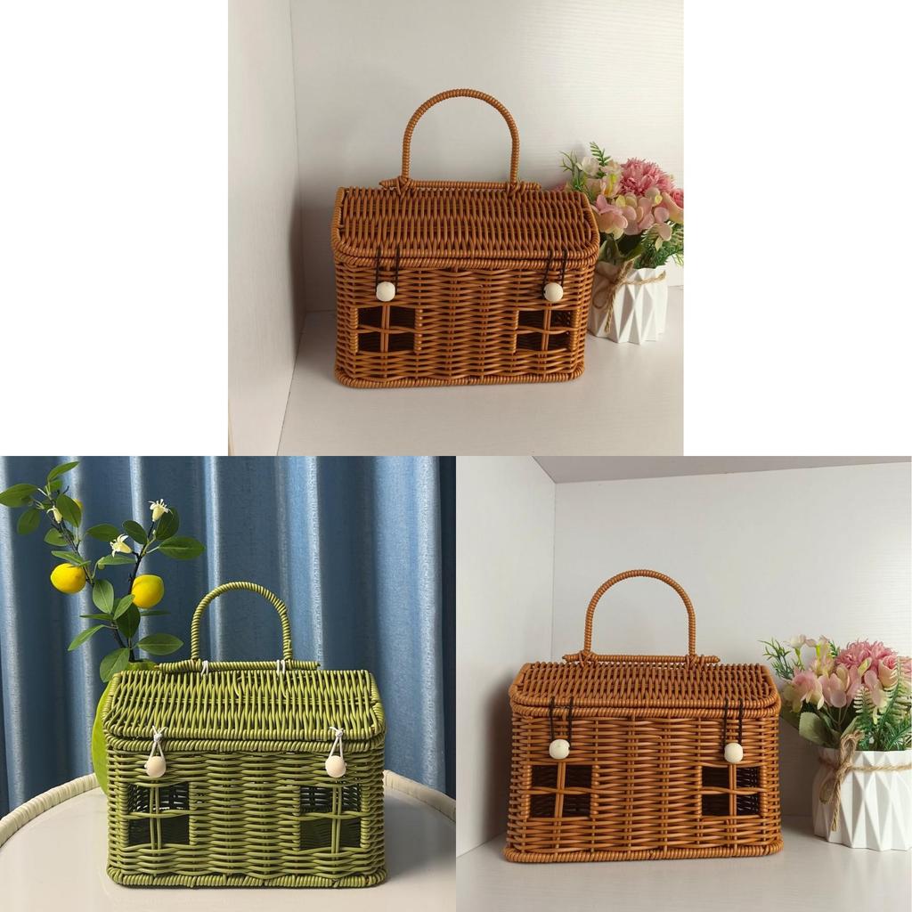 Modern Minimalist Handwoven Basket With Pp Material For Storage And Organizer Use