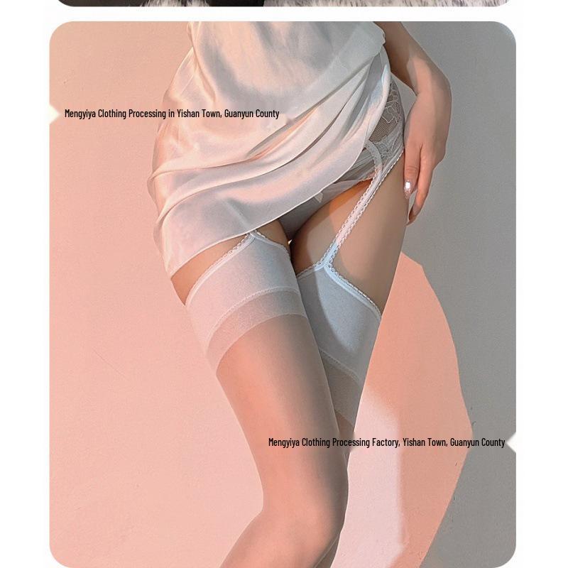 Women's Sexy Open Crotch Garter Stockings Bodysuit