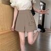 2026 Summer Women's High Waist A-line Suit Shorts, Slimming Wide-Leg Fit, Petite Casual Style