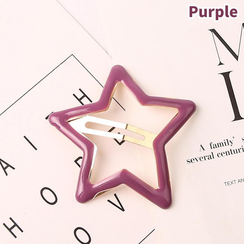 Bunte Hallow Star Haarnadel Haar Krallen Haar Clips Für Mädchen Frauen Kid Childs Vintage Für Geschenk Haar Zubehör Kopf Dekoration