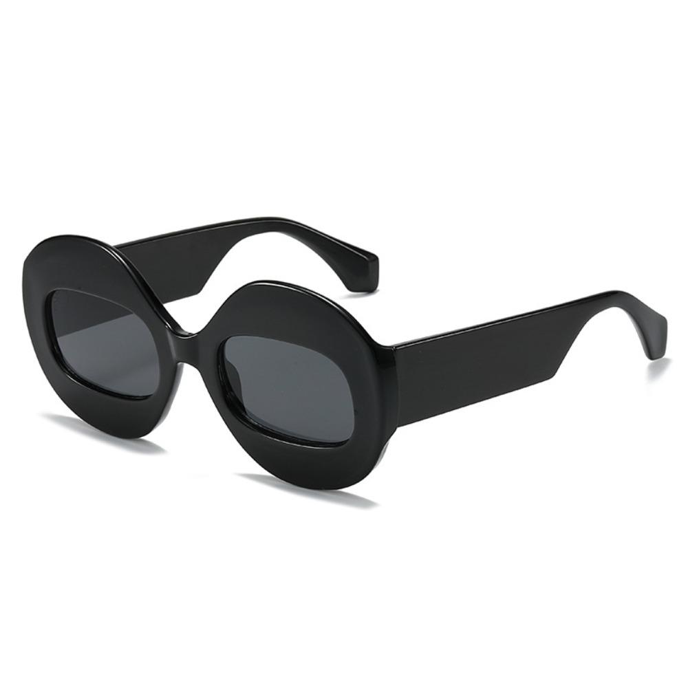 PC Sunglasses Goggles Color-block Gradient Lenses Big Frames Shades UV400 Block Glare UV Protection Sun Glasses Women Fashion