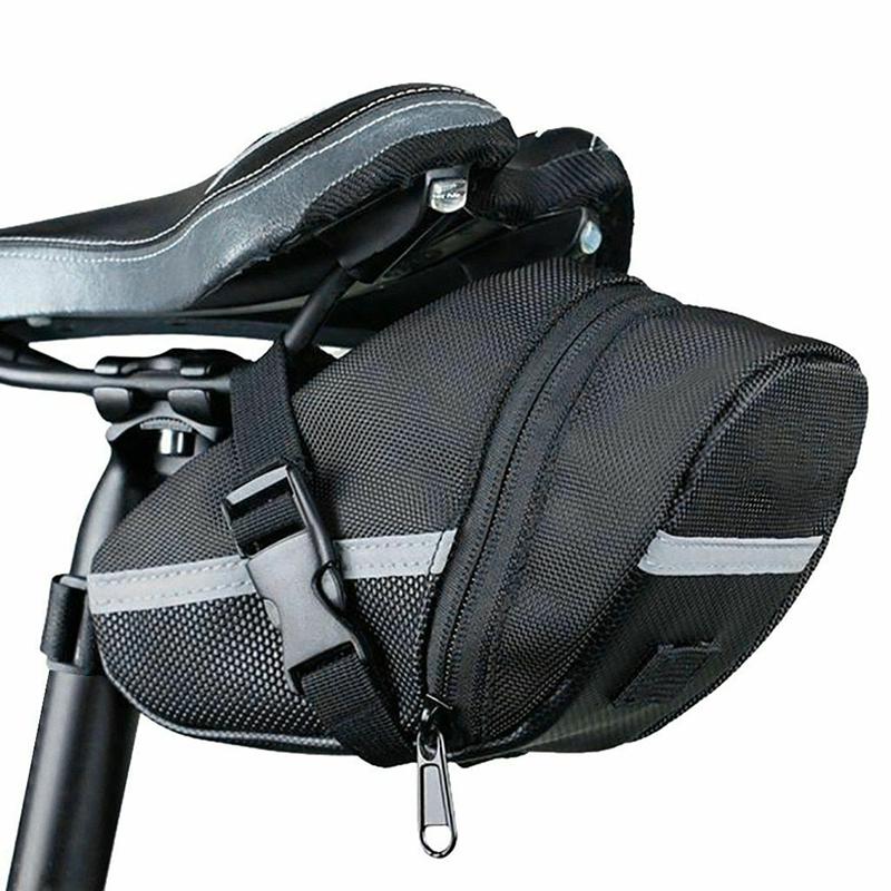 

Bike Saddle Bag Bicycle Under Seat Storage Outdoor Rear Tail Pouch Cycling Bag білий