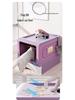 Pull-Out Cat Litter Box with Odor-Blocking Drawer and Full Enclosure