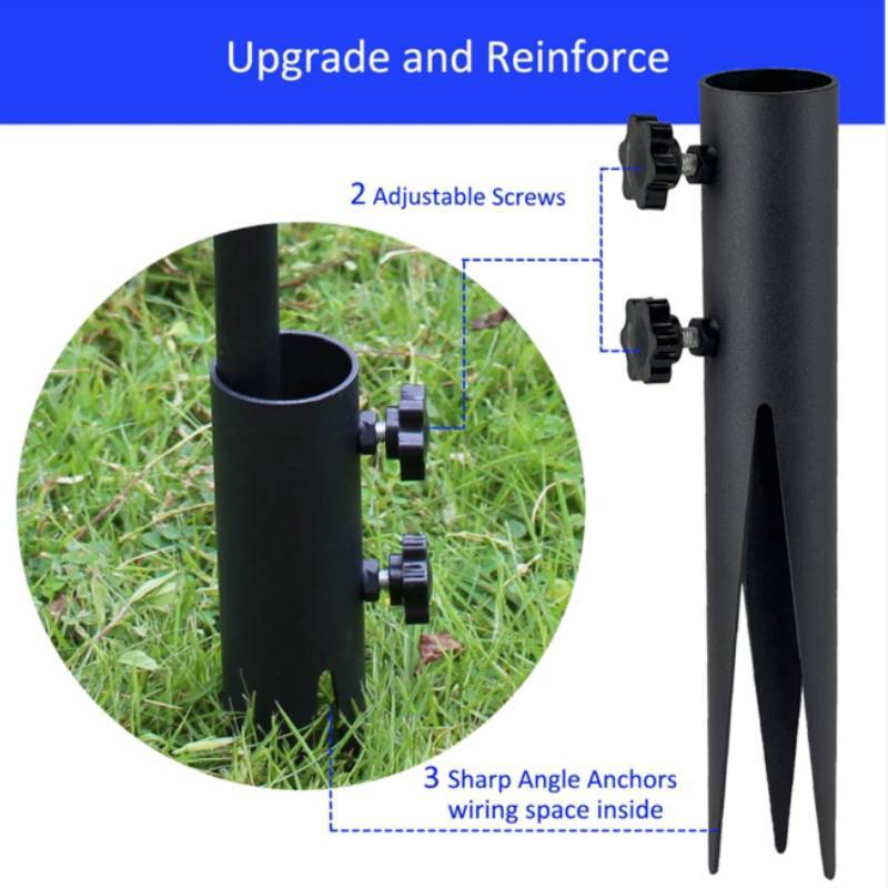 Steel Solar Lawn Stake With Flame Pattern For Garden And Yard Decor