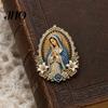 Christian Faith Brooch Sacred Heart of Jesus Brooch, Confirmation Souvenir Accessory with Enamel Pin Pin, Catholic Lapel Inspirational Gift