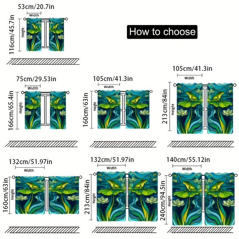 Curtains Are Hand Painted Depicting Frog Sitting Lotus Leaf Tranquil Lake Background Shades Set Of 2 Made Polyester