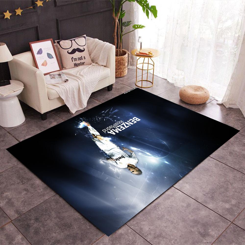 Football Player Action Floor Mat Suitable for Decorate room Outdoor Foyer Dining Room Antislip Carpet Office home decor