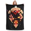 Burning Spice Blanket Coral Fleece Plush Cookie Run Kingdom Warm Throw Blankets for Bedroom Sofa Bedspread