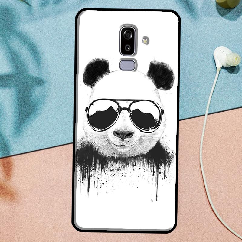 Cartoon Cute Panda Bear Case For Samsung Galaxy J3 J5 J7 2017 A3 A5 2016 A6 A8 J2 J8 A7 A9 2018 J4 J6 Plus Cover