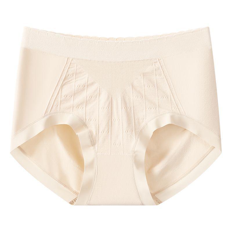 Women's Large Size Spring and Autumn 10A Anti Bacteria Cotton Crotch Skin Friendly High Waist Belly Triangle Briefs