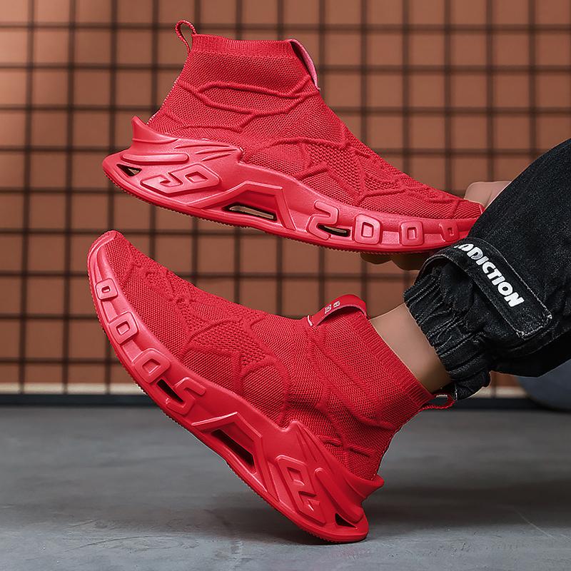 High-Top Sports Shoes Are Novel Fashionable Non-Slip Durable Suitable for All Seasons Sneakers Men Sheos Trainers Tides Running