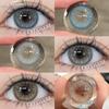 New Colored Contact Lenses for Eyes 1 Pair Soft Natural Brown Gray Pupils, Beauty Cosmetics, Used for 6 Months