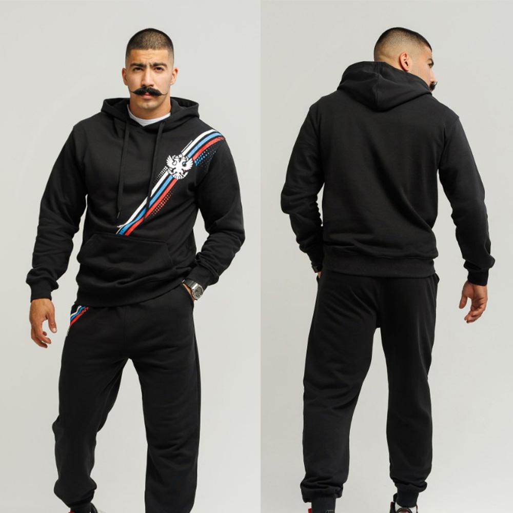 

Spring and Autumn New Men s Fashion Set, Handsome Printed Top and Casual Pants Two Piece Set XXL