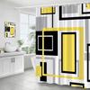 Creative Geometric Pink Shower Curtain Black Grey Square Pattern Modern Polyester Fabric Home Bathroom Curtains Decor With Hooks