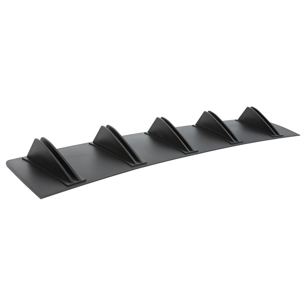 Universal 5 Fin Spoiler Modification Kit Car Rear Bumper Lip ABS Rear Shark Chassis Fin Style Curved Bumper Lip Diffuser