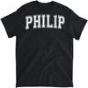 Varsity Style Personalized Name Classic Philip T-Shirt, Tank Top, Long Sleeve, Sweatshirt, Hoodie Men Women Kids Made In Canada Black
